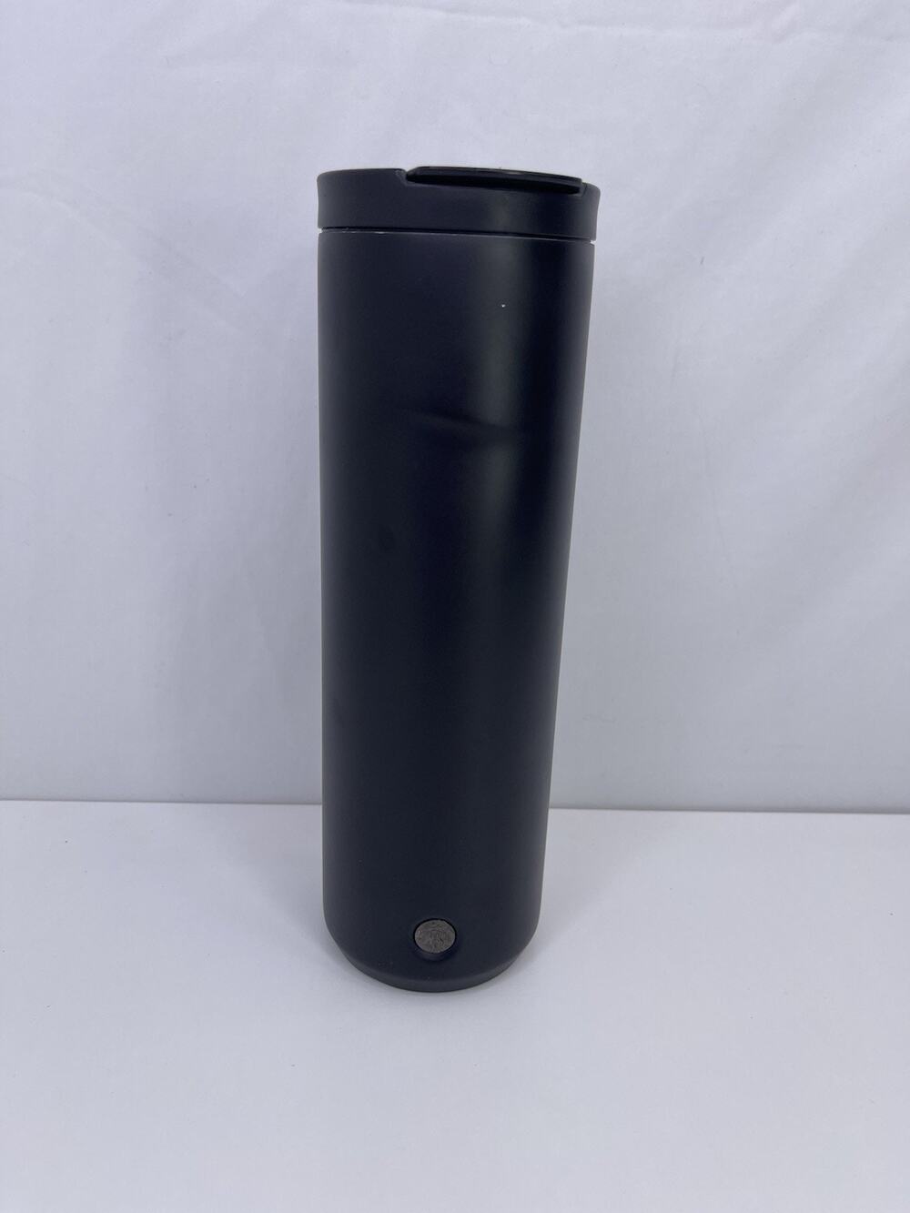 Starbucks Matte Black Stainless Steel Tumbler Travel Mug Flip Lid 16oz